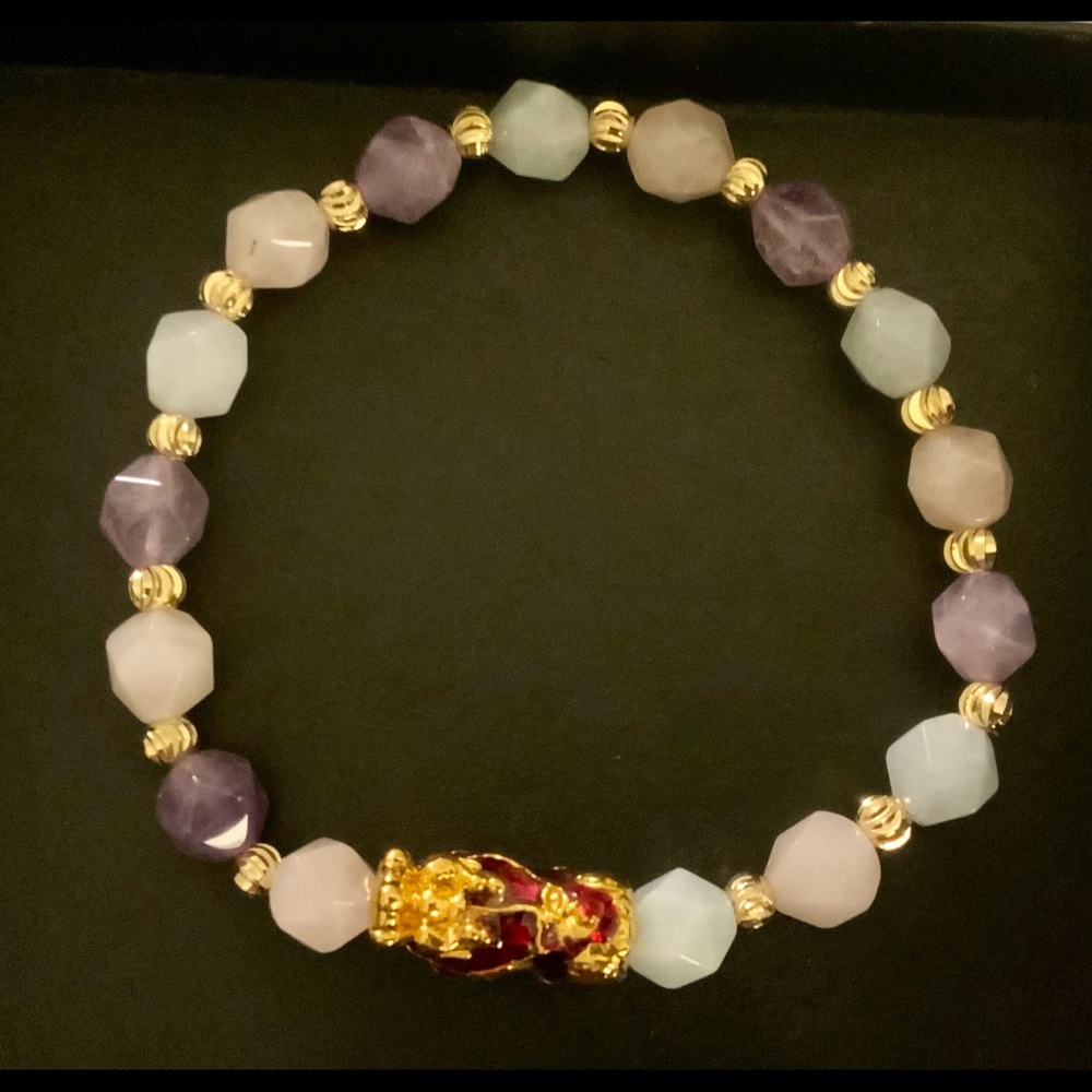 Buddha Power Natural Amethyst Bracelet
